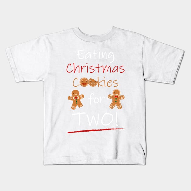 Eating Christmas Cookies For Two Kids T-Shirt by davidisnoartist